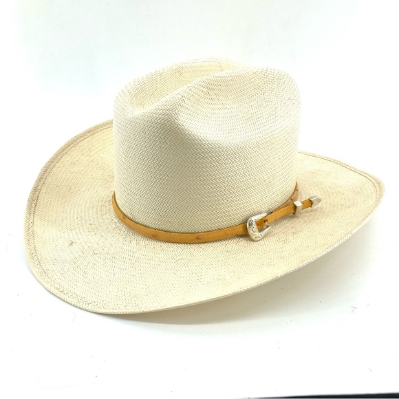 Chapeau Cowboy Stetson 10X Panama Shantung - Taille 57 (7 1/8) - Occasion USA